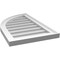 Ekena Millwork Quarter Round Top Left Surface Mount PVC Gable Vent w/ 2"W x 1-1/2"P Brickmould Frame, 16"W x 26"H GVPQL16X2602SN - alternate 2